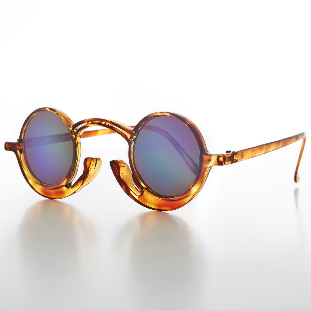 Funky Round Unique Steampunk Sunglasses - Pepe