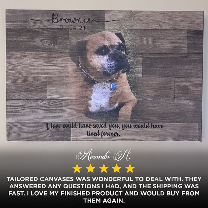 Wooden Animal Portrait Sign | Personalized Canvas Wall Art