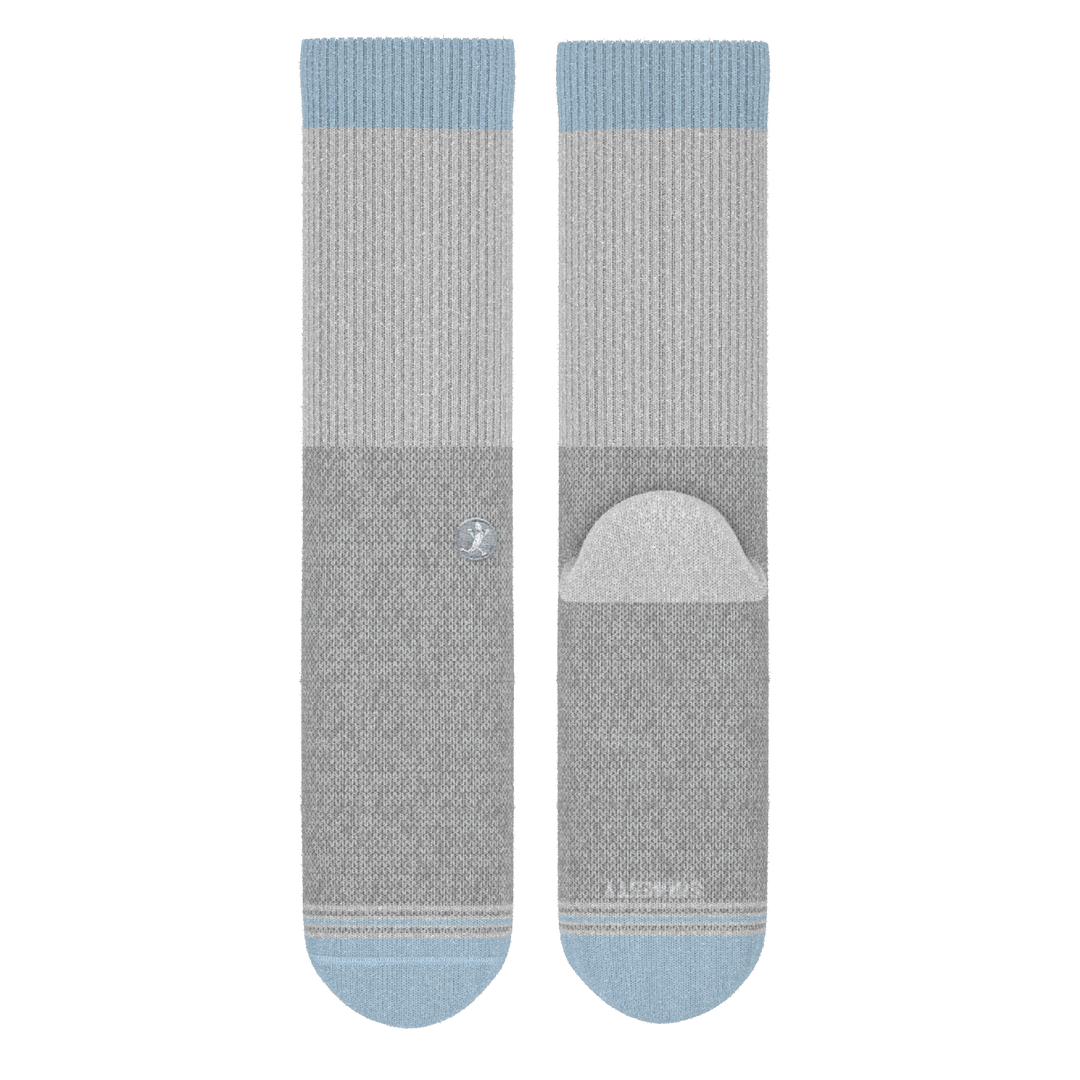 The Pacific Blue | Tri Color Block Heel Hammock™ Crew Socks