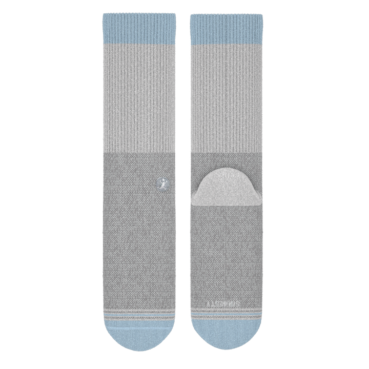 The Pacific Blue | Tri Color Block Heel Hammock™ Crew Socks