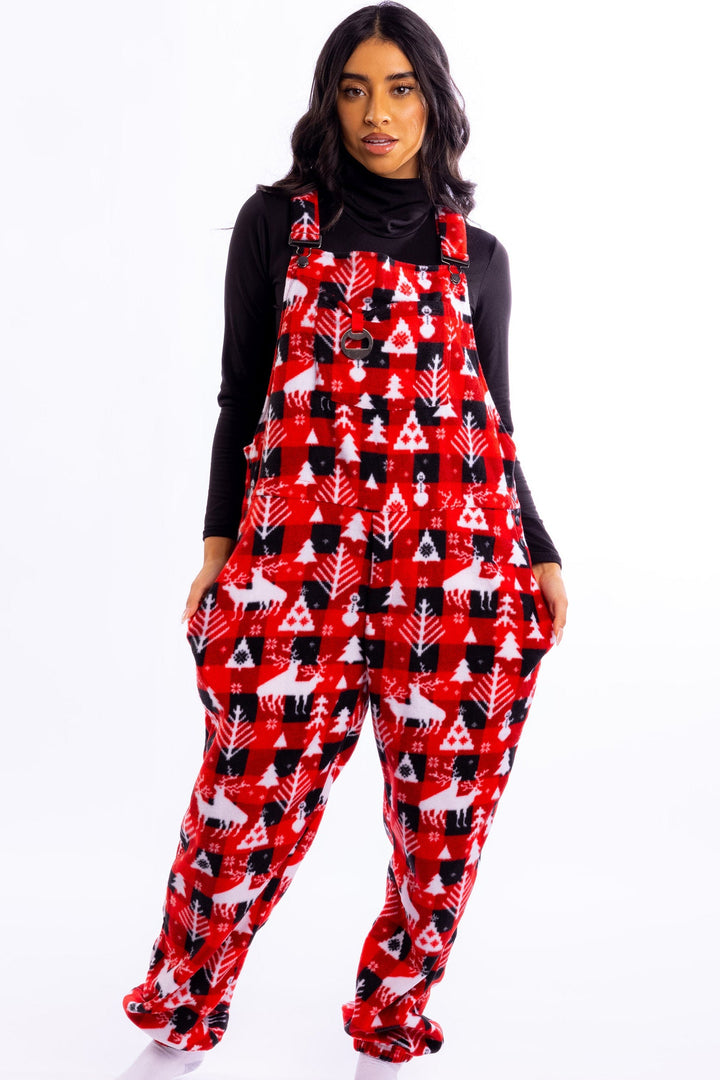 The Christmas Canoodle | Unisex Fleece Pajamaralls®