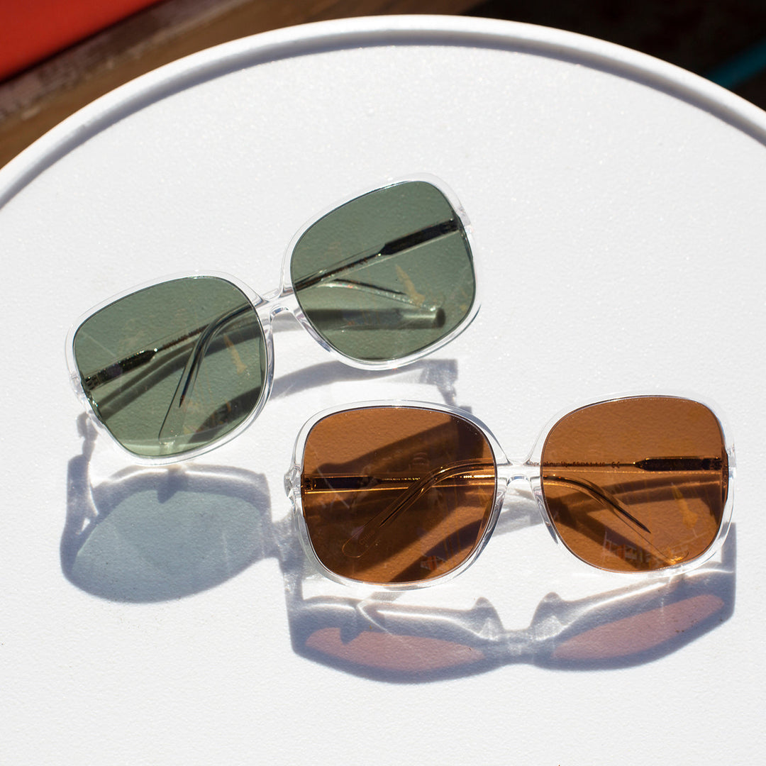 Oversized Square Sunglass with Polarized Lens - Jackie