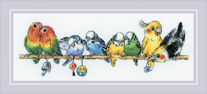 Parrots¬† Counted Cross Stitch Kit by Riolis R2317