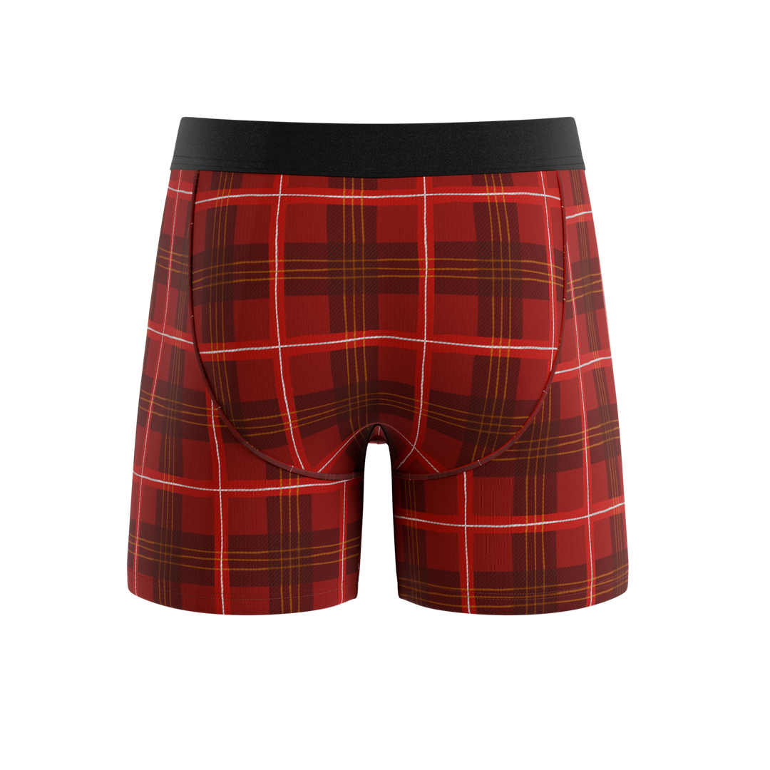 The Partridge | Red Cozy Plaid Ball Hammock® Pouch Underwear