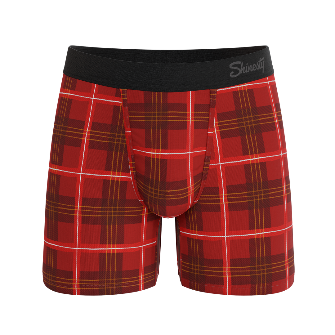 The Partridge | Red Cozy Plaid Ball Hammock® Pouch Underwear