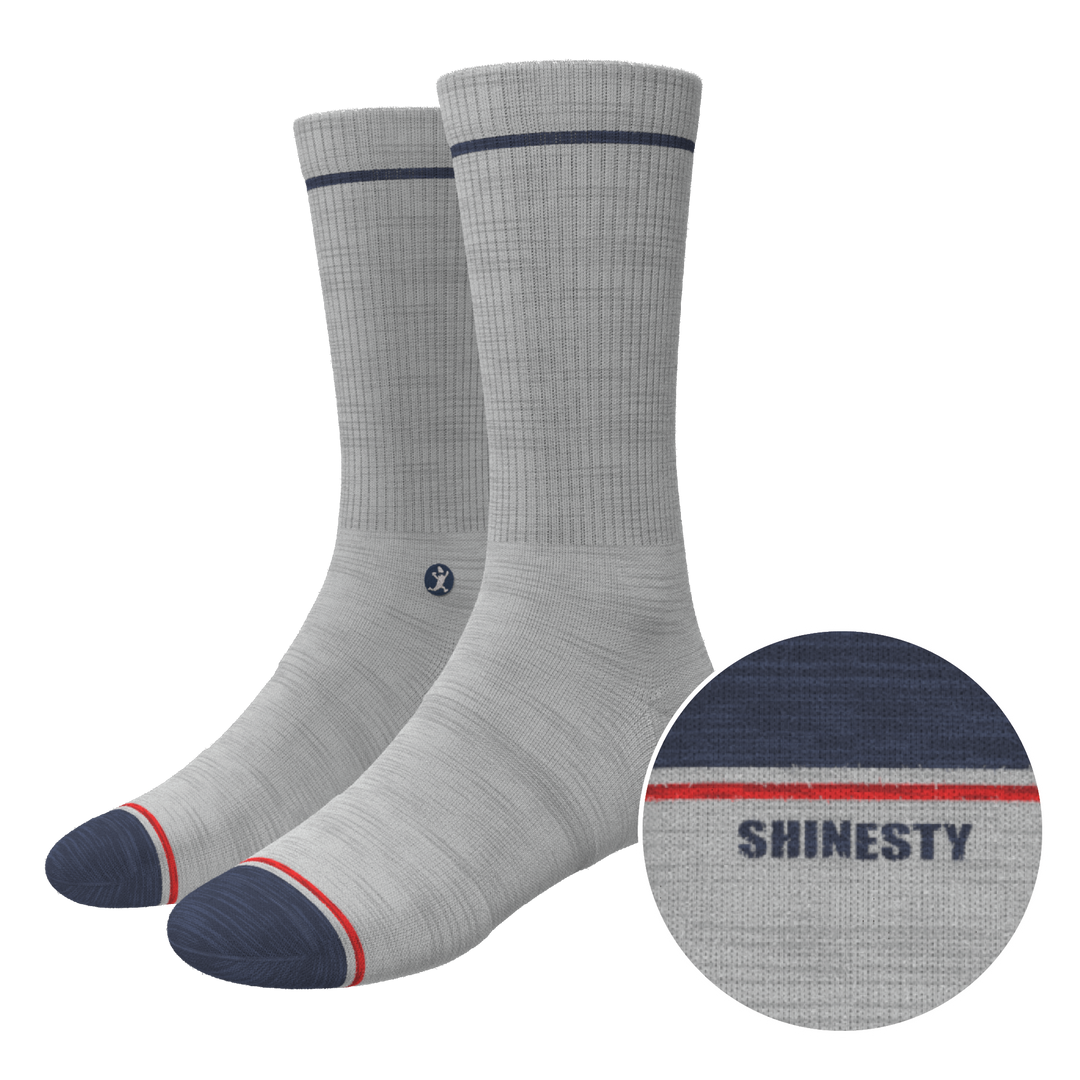 The Pebble | Grey Heel Hammock™ Crew Socks