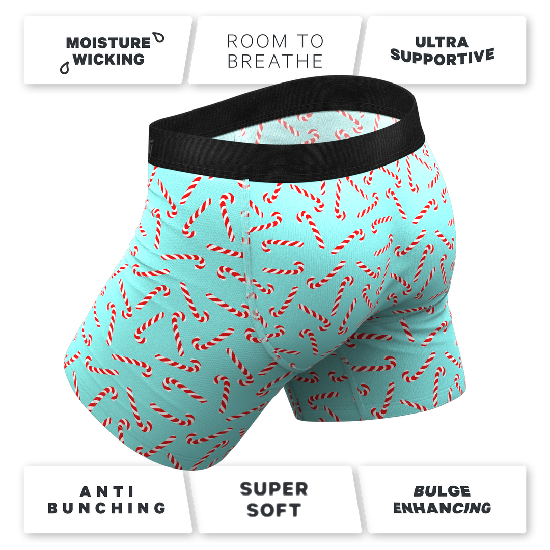 The Peppermint Pimp Canes | Candy Cane Ball Hammock® Pouch Underwear With Fly
