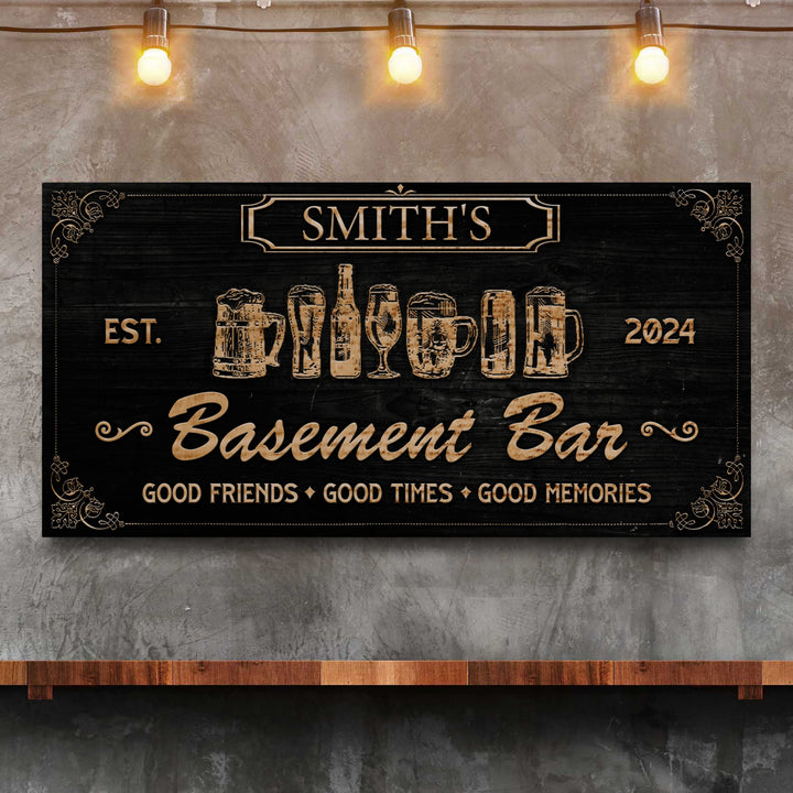 Personalized Basement Bar Sign II
