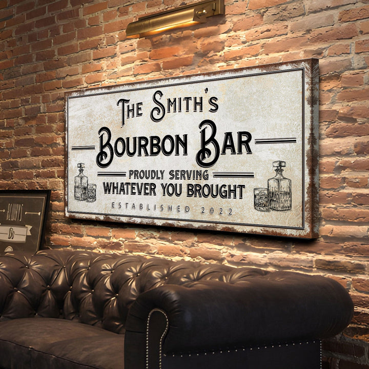 Personalized Bourbon Bar Sign