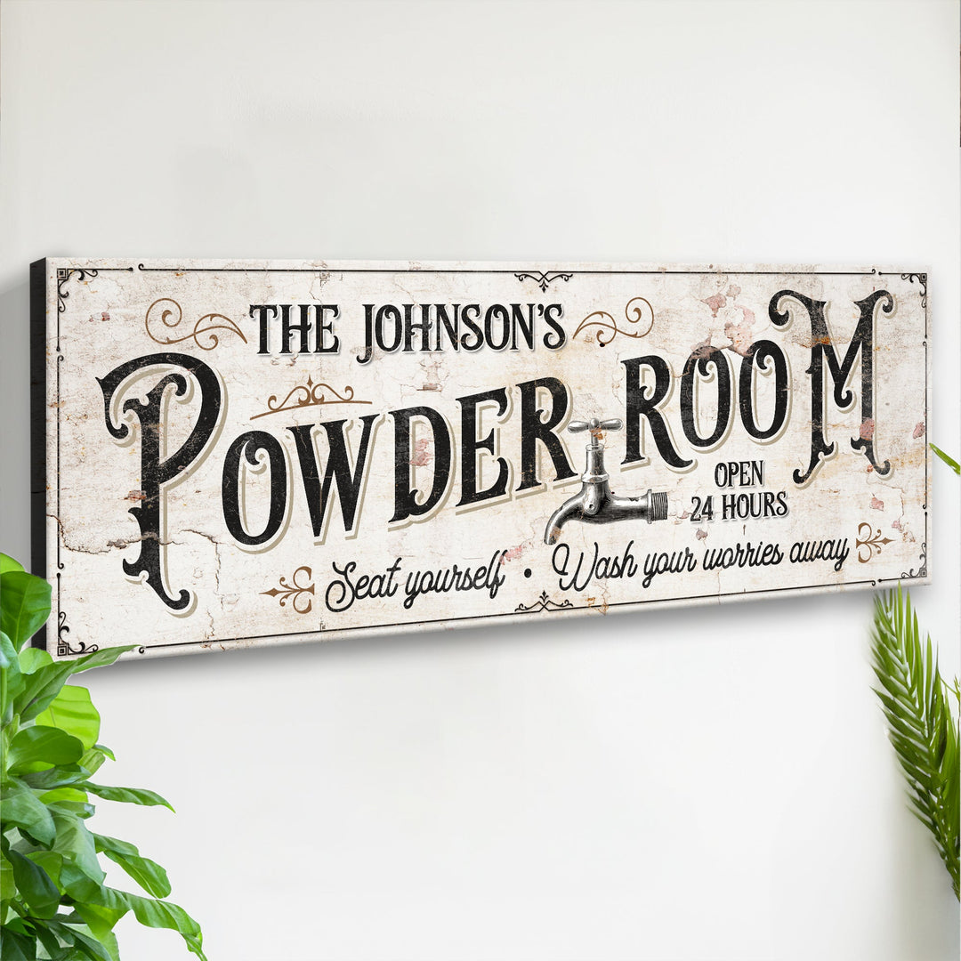 Personalized Powder Room Sign