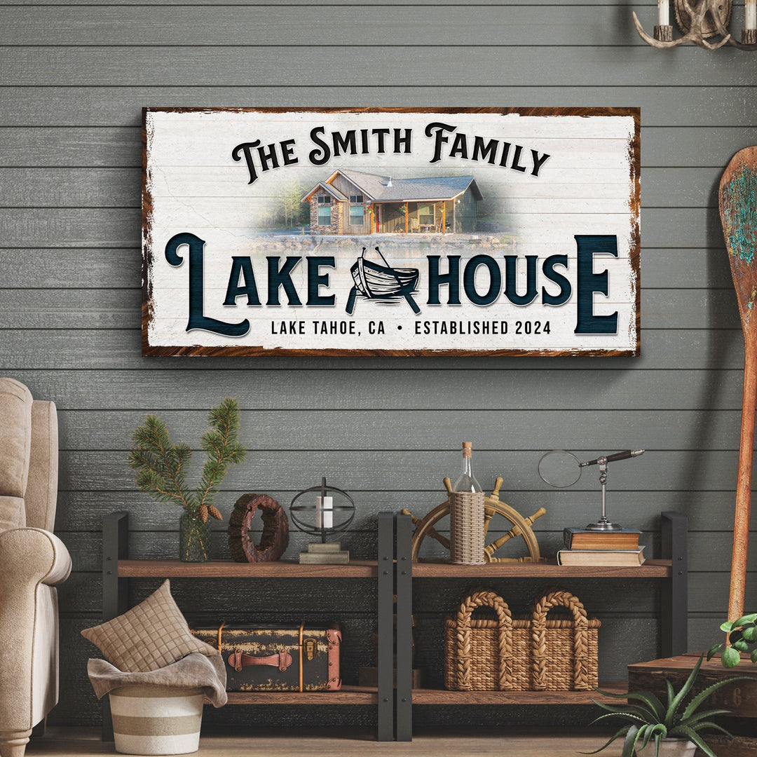 Personalized Lake House Sign