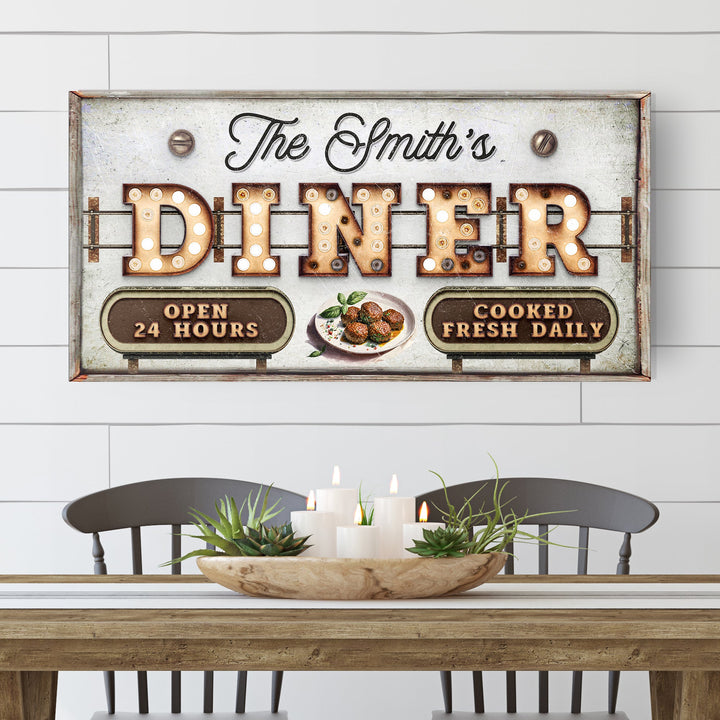 Personalized Vintage Diner Sign