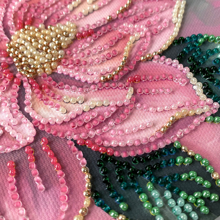 Petal Kiss Mini Bead Embroidery Kit by Abris Art AM-267