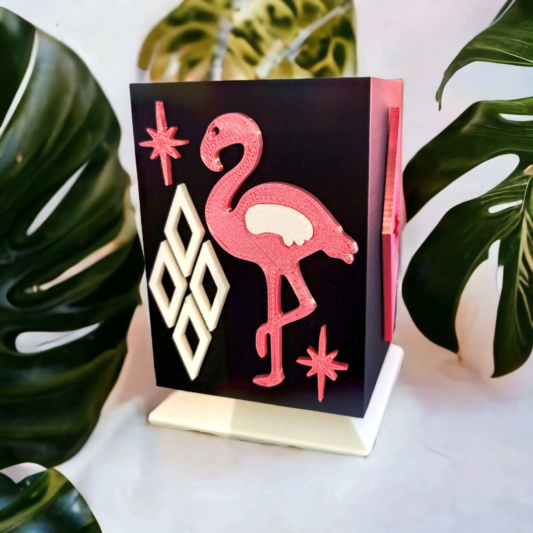 Atomic Pink Flaming Desk Organizer