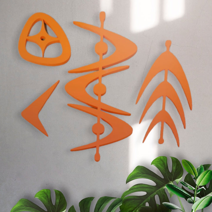 Atomic Midcentury Modern Boomerang Wall Art