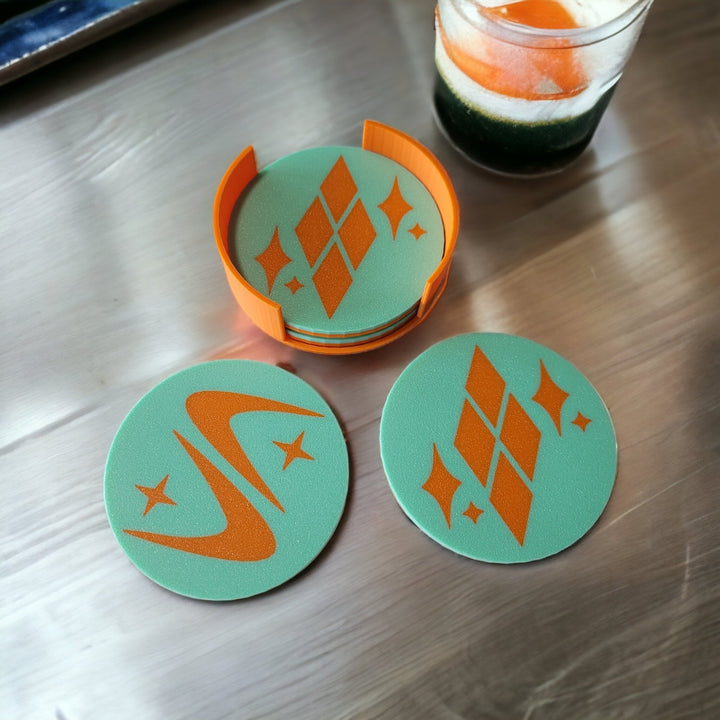 Midcentury Diamonds & Boomerang Coaster Set