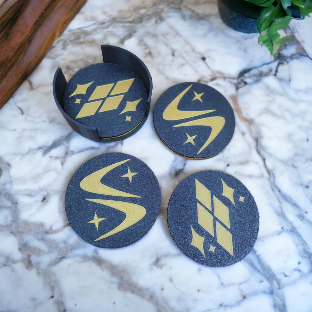 Midcentury Diamonds & Boomerang Coaster Set