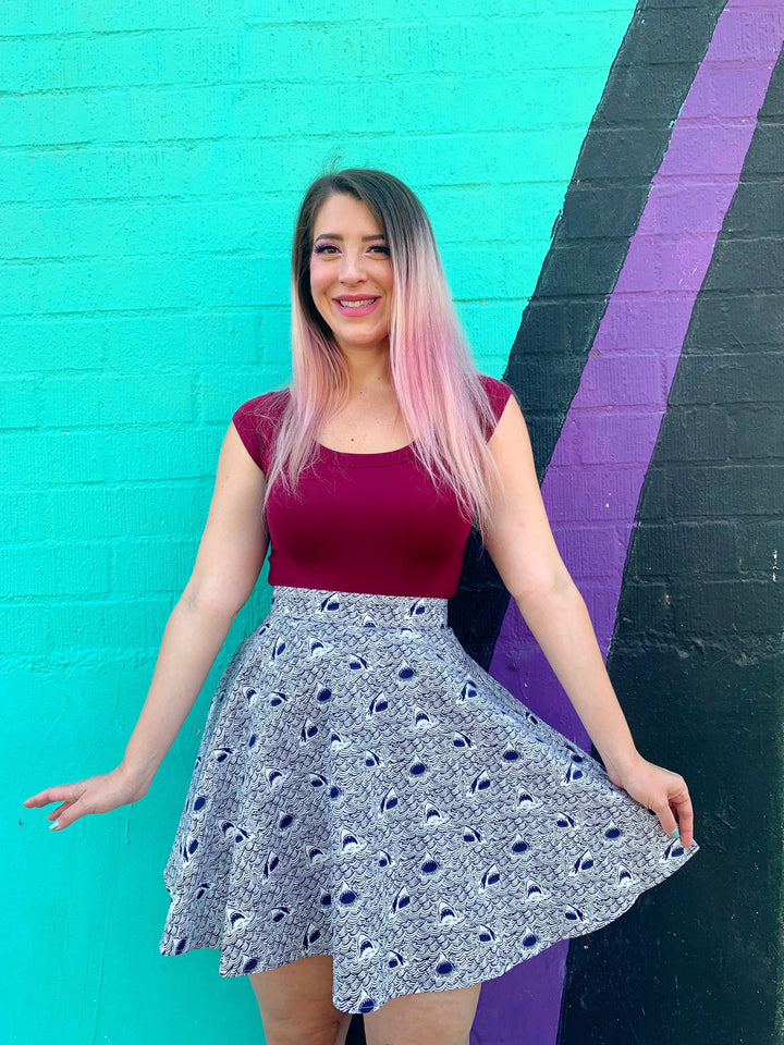 Retro Boat Neck Top in Burgundy