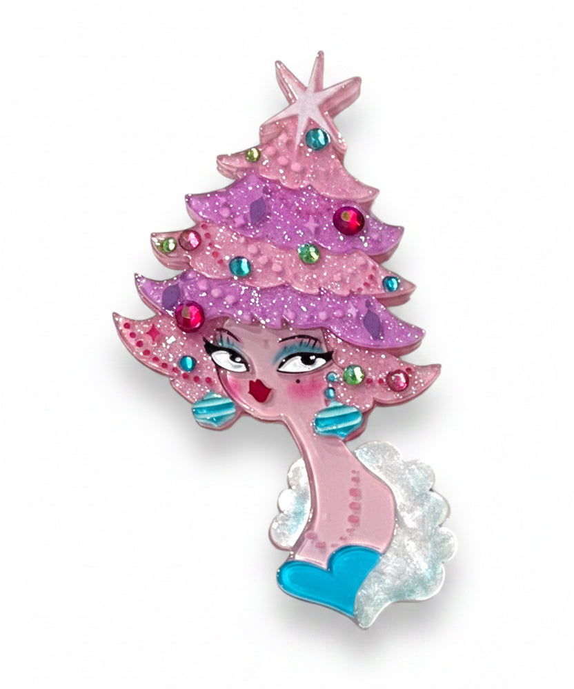 Pinkmas Glam Brooch by Miss Fluff x Lipstick & Chrome – view 2