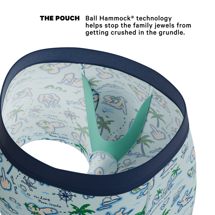 The Pirate's Booty | Naughty Map Ball Hammock® Pouch Trunks Underwear