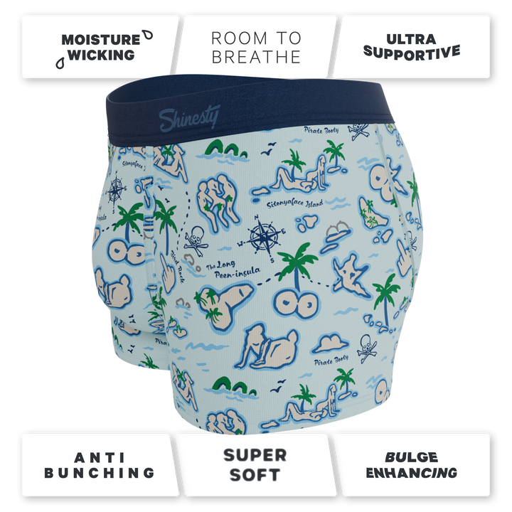 The Pirate's Booty | Naughty Map Ball Hammock® Pouch Trunks Underwear