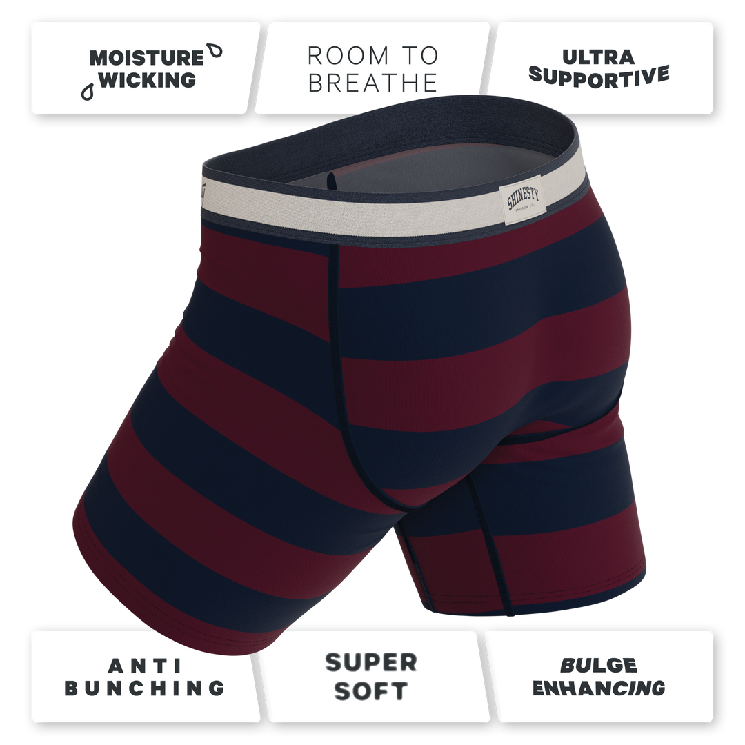 The Pitch | Rugby Stripe Ball Hammock® Boxer - Long Leg