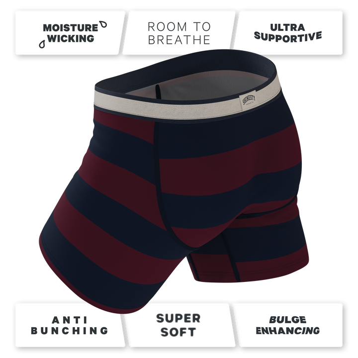 The Pitch | Rugby Stripe Ball Hammock® Pouch Underwear With Fly