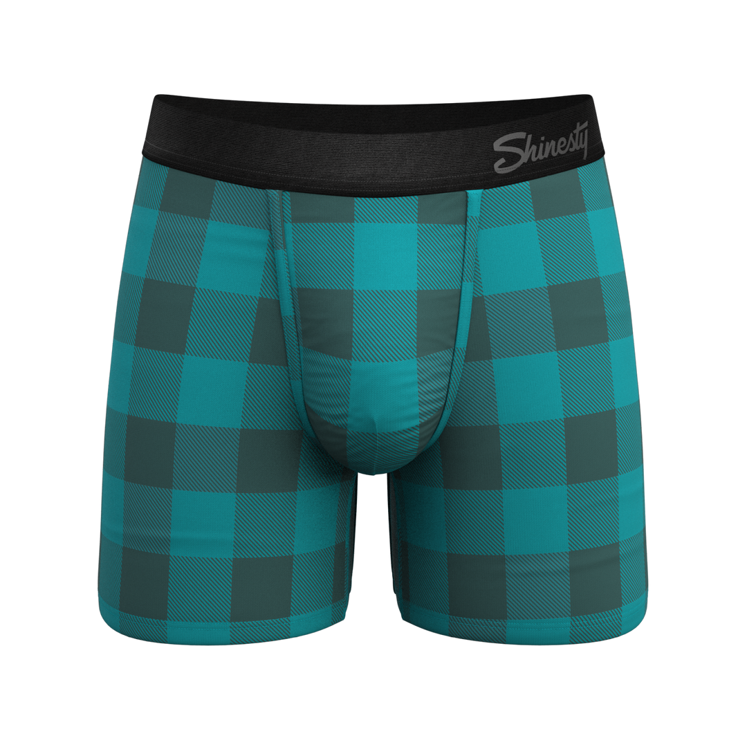 The Plaid And Simple | Green Buffalo Check Ball Hammock® Pouch Underwear