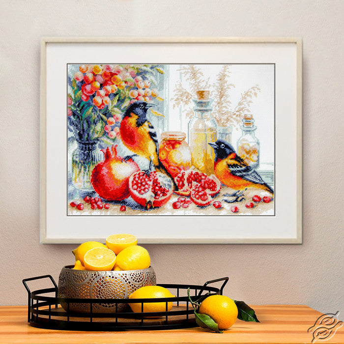 Pomegranate Breakfast Counted Cross Stitch Kit by Magic Needle 70-49