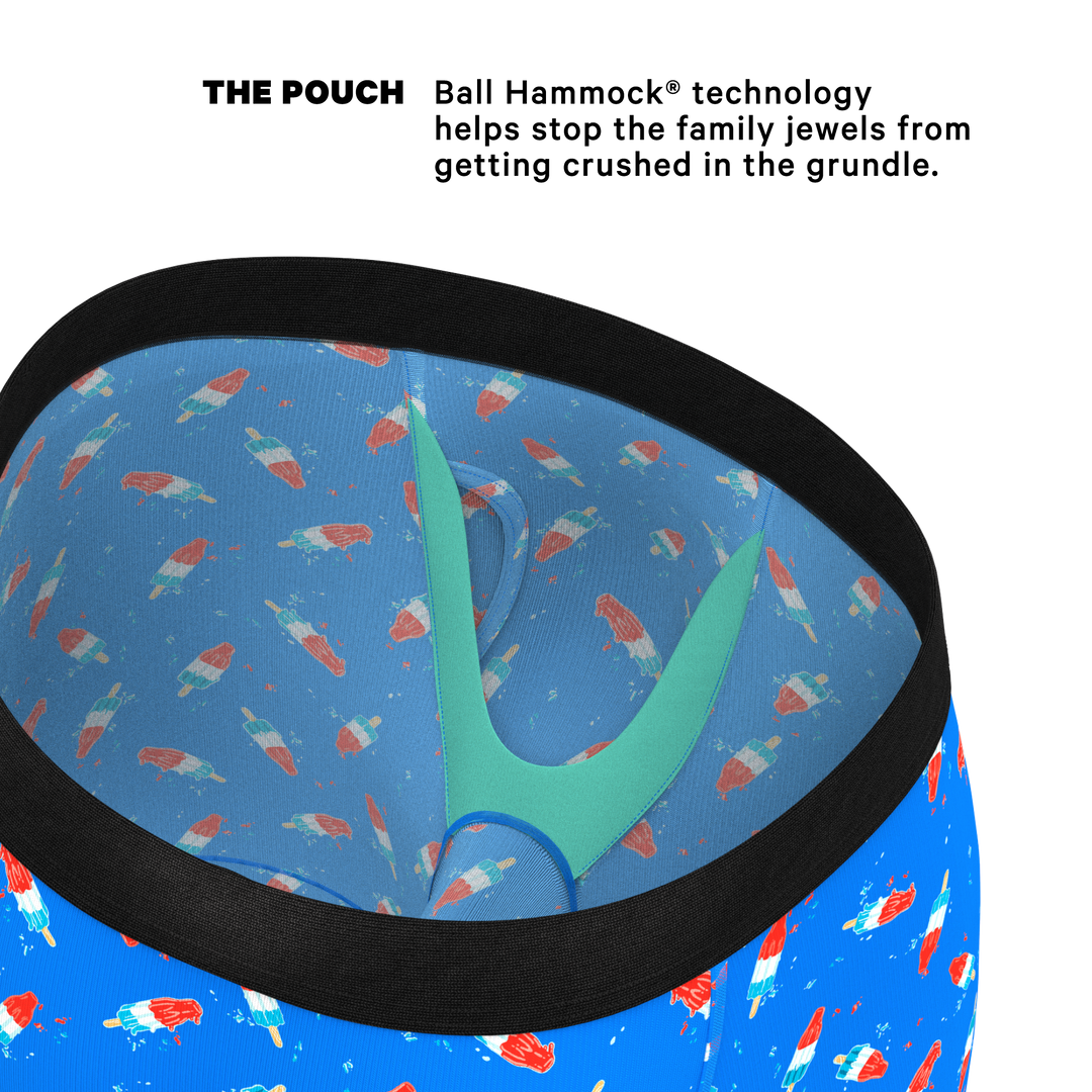 The Popsicle Stick Apex | USA Popsicle Long Leg Ball Hammock® Pouch Underwear With Fly