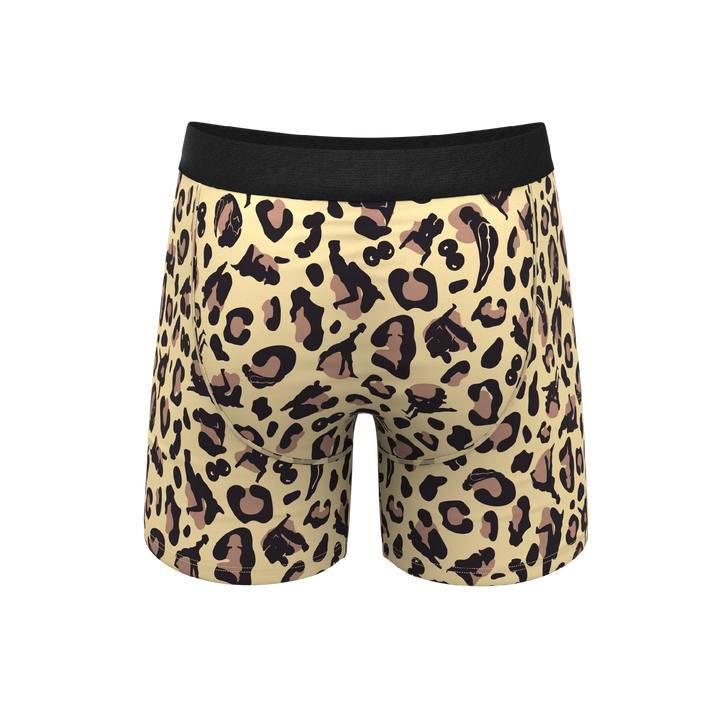 The Primal Passion | Naughty Cheetah Print Ball Hammock® Pouch Underwear With Fly