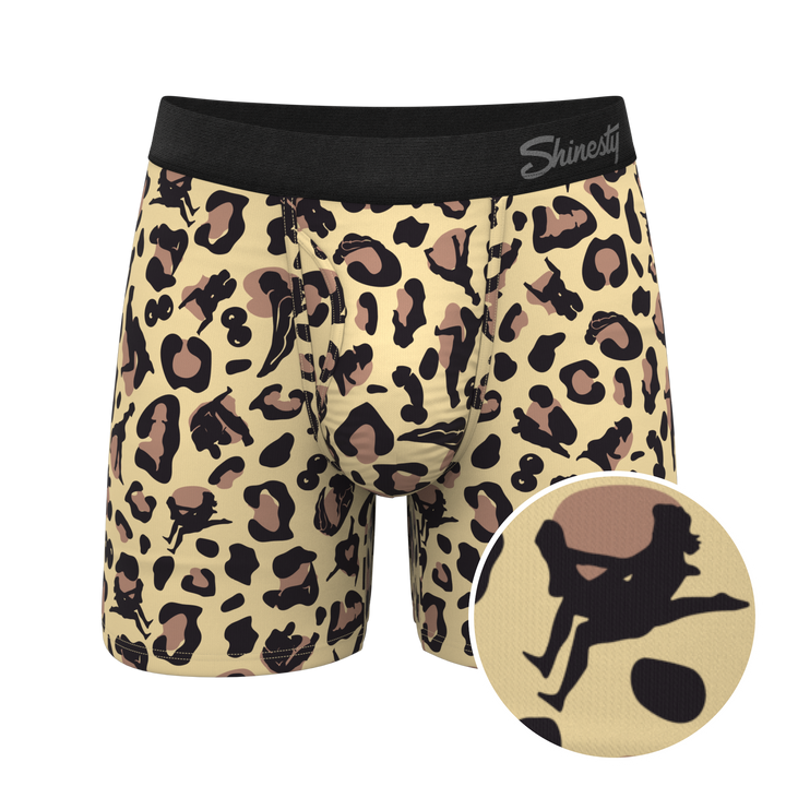 The Primal Passion | Naughty Cheetah Print Ball Hammock® Pouch Underwear With Fly