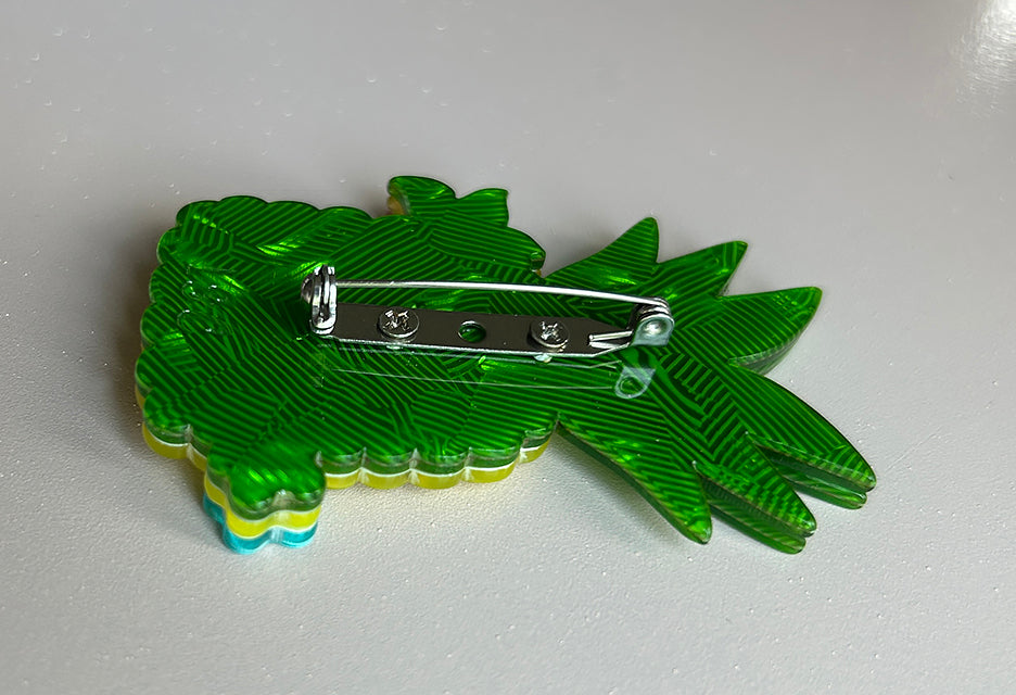 Pucker Up Pineapple Brooch by Miss Fluff x Lipstick & Chrome