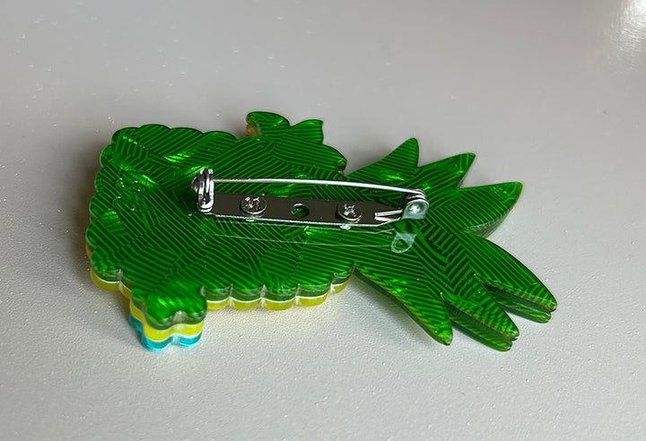 Pucker Up Pineapple Brooch by Miss Fluff x Lipstick & Chrome