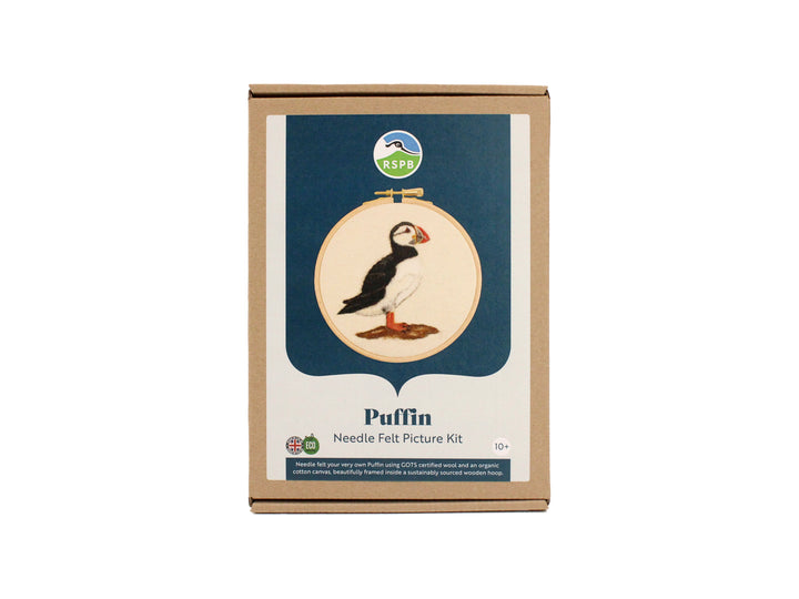 Felting Kit - Puffin 2D Kit. In Support of RSPB Charity