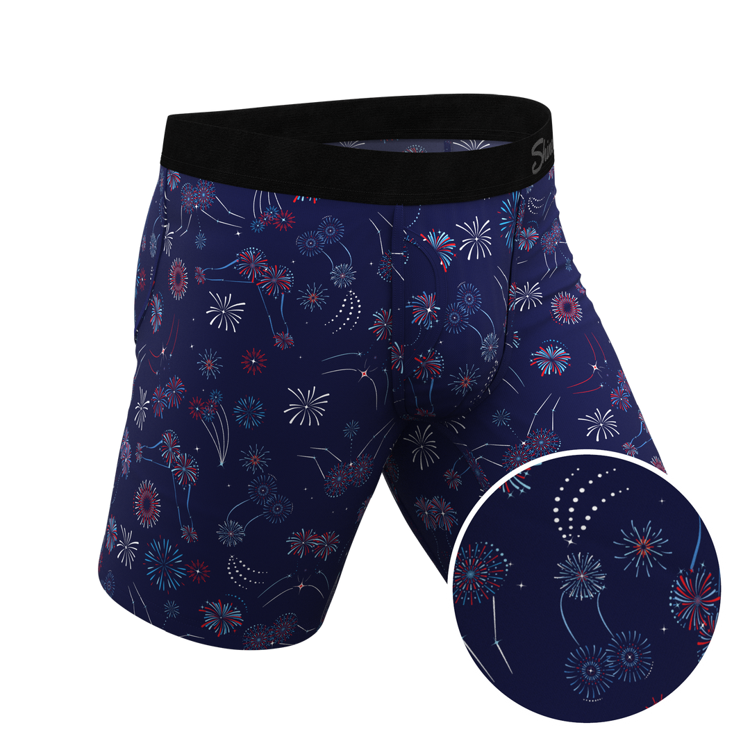 The Pyrotecnips | Naughty Fireworks Long Leg Ball Hammock® Pouch Underwear With Fly