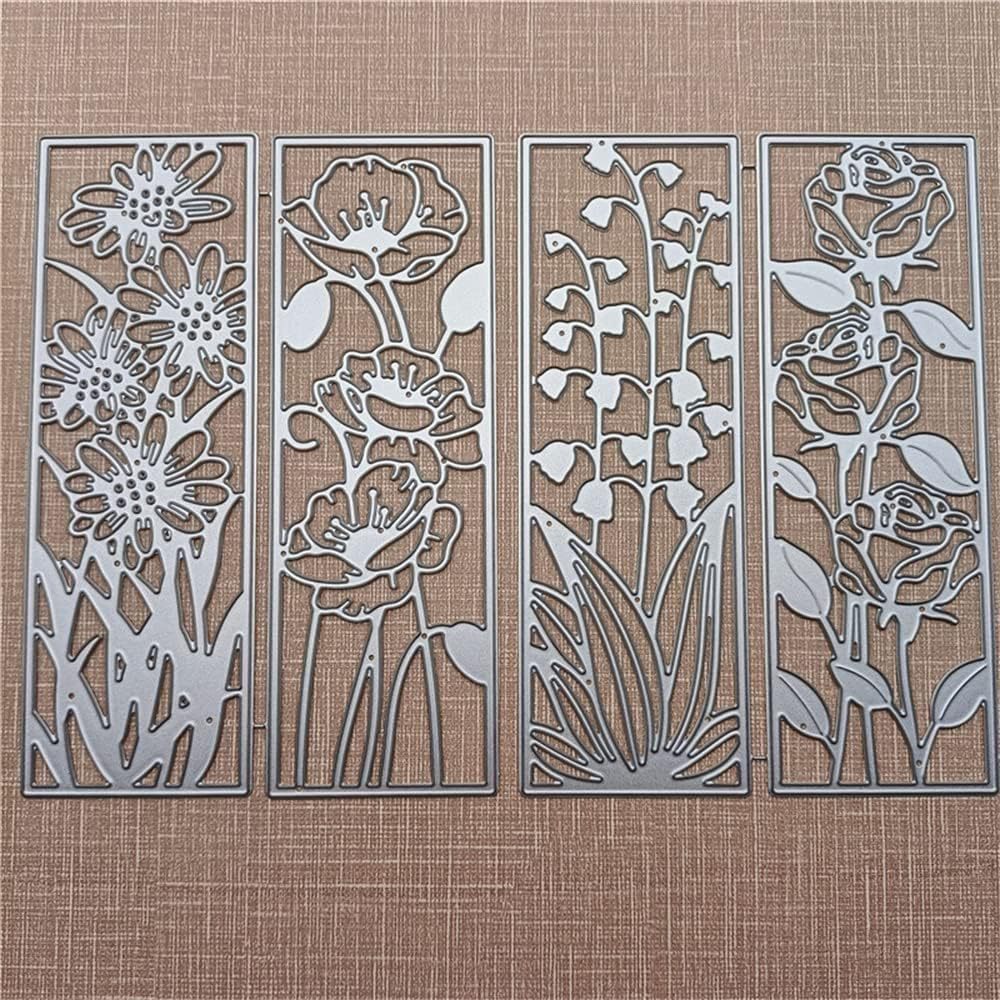 Floral Scrapbooking Cutting Die by Wizardi QJ143
