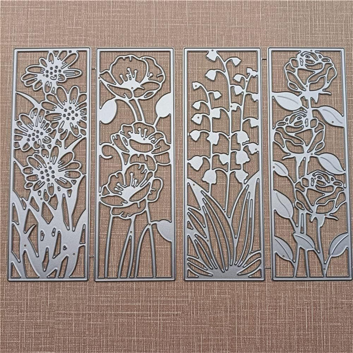 Floral Scrapbooking Cutting Die by Wizardi QJ143