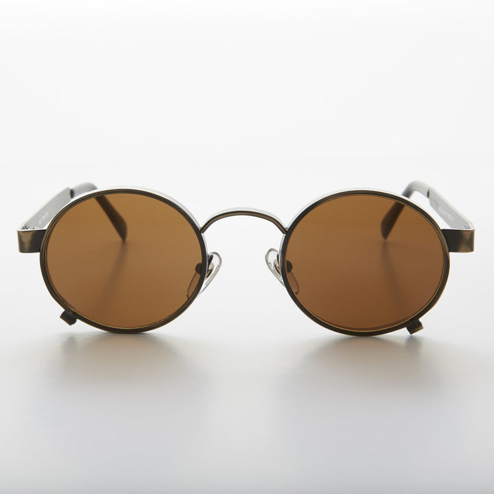 Round Steampunk Vintage Thick Rim Sunglass - Rankin