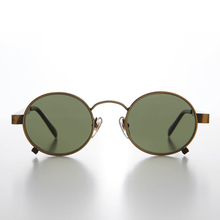 Round Steampunk Vintage Thick Rim Sunglass - Rankin