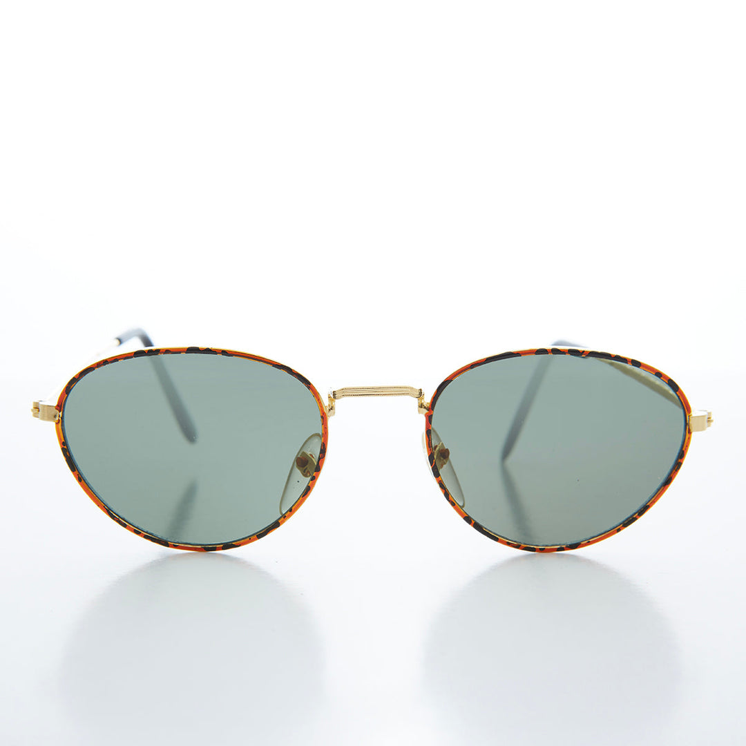 Oval Gold Vintage Sunglasses - Reggie
