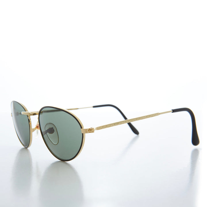 Oval Gold Vintage Sunglasses - Reggie