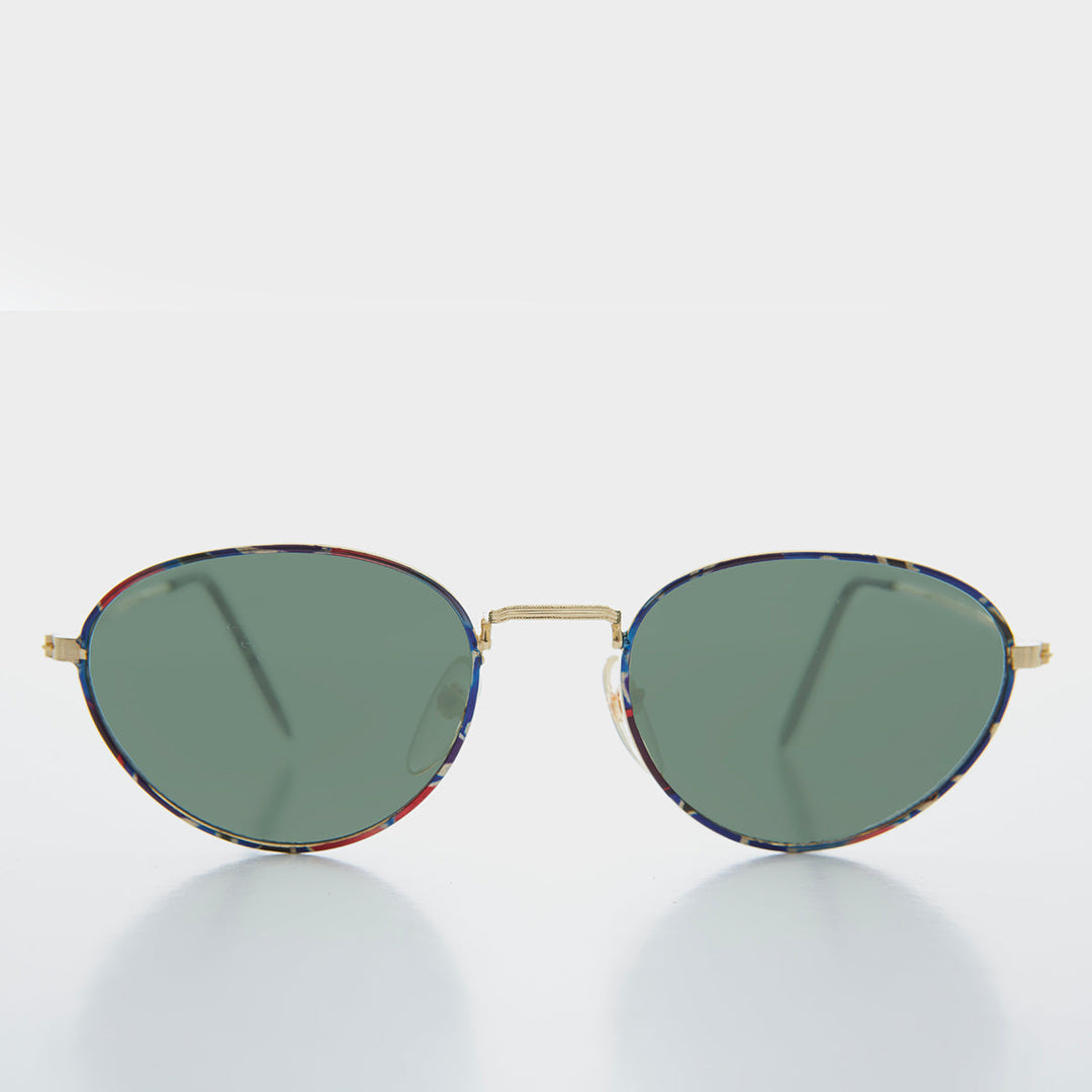 Oval Gold Vintage Sunglasses - Reggie