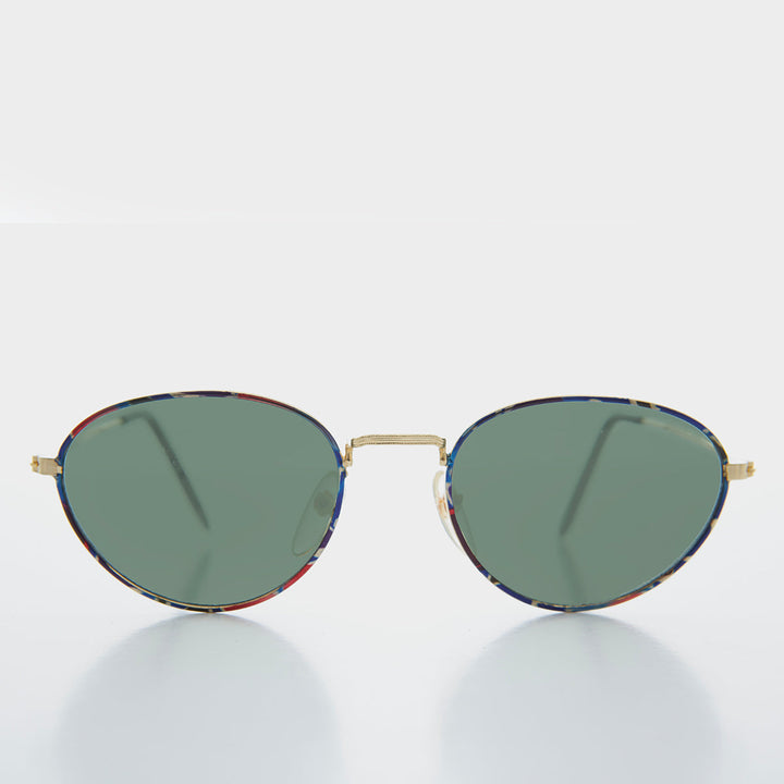 Oval Gold Vintage Sunglasses - Reggie