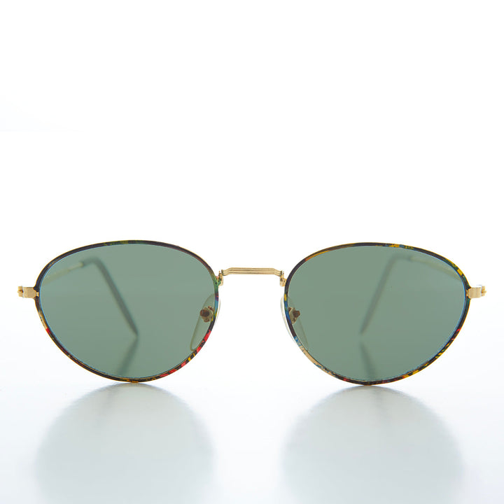 Oval Gold Vintage Sunglasses - Reggie