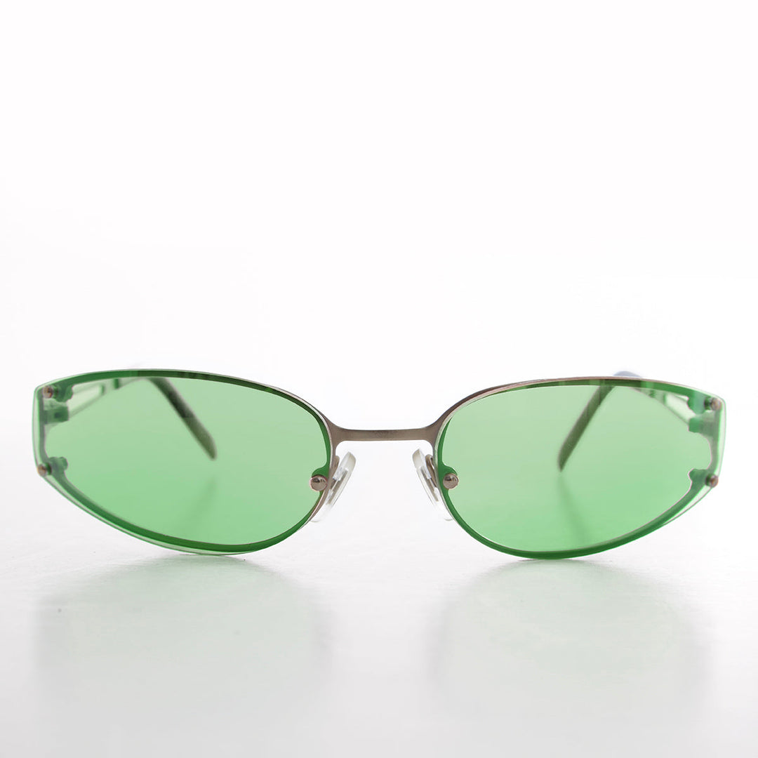 Oval Y2k Wrap Around Sunglasses - Rickey