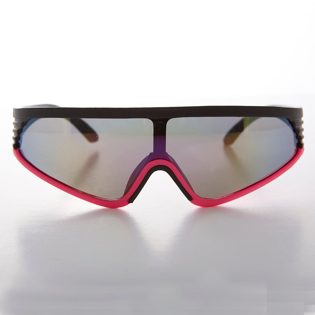 Mirror Lens Sports Wrap Vintage Sunglass - Rider