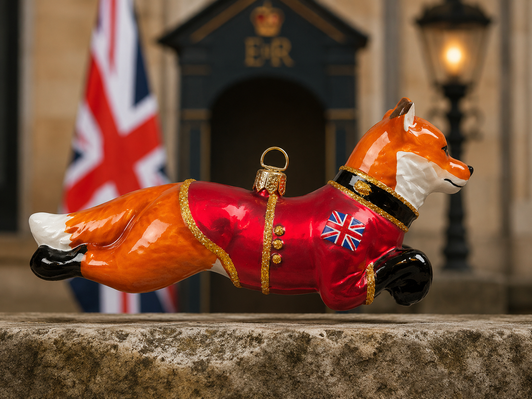 British Royal Red Fox Christmas Ornament