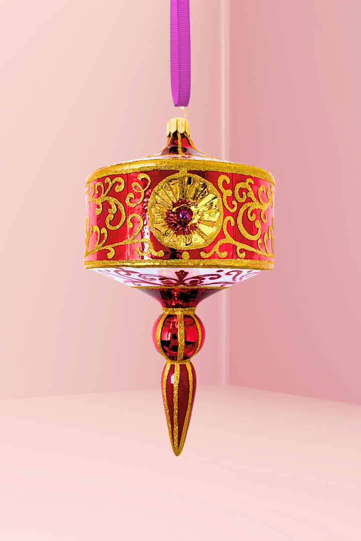 Rosso Reale Polish Glass Ornament
