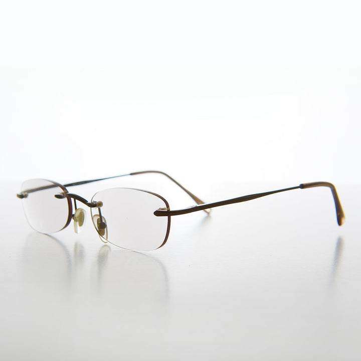 Rimless Tinted Rectangular Lens Reading Glasses - Ryn